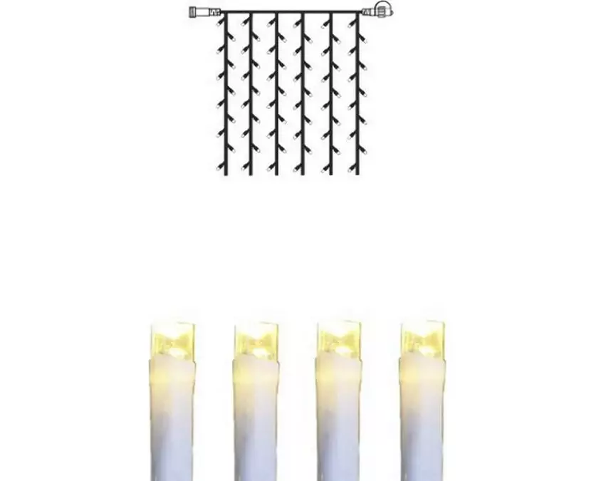 Star Trading Lichtervorhang Erweiterungssystem Decor, 42 LED, 1 m