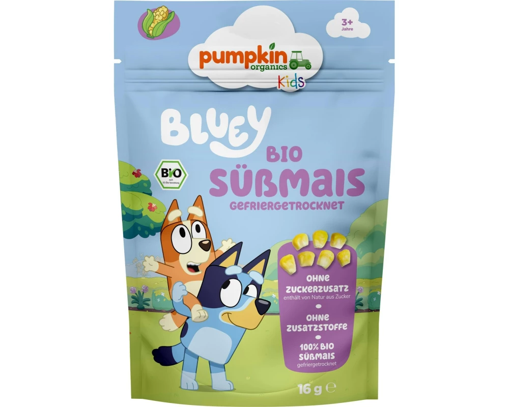 pumpkin organics Bluey Bio Süssmais gefriergetrocknet 16 g