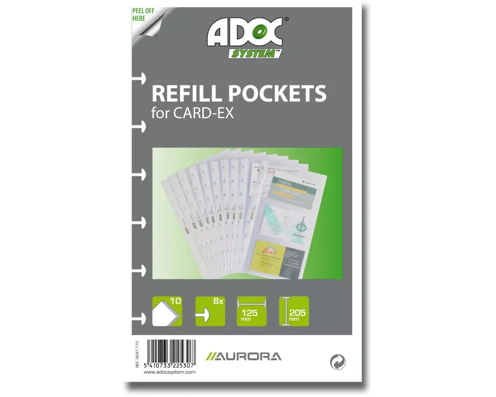 Adoc Zeigetasche Bind-Ex Transparent, 10 Stück