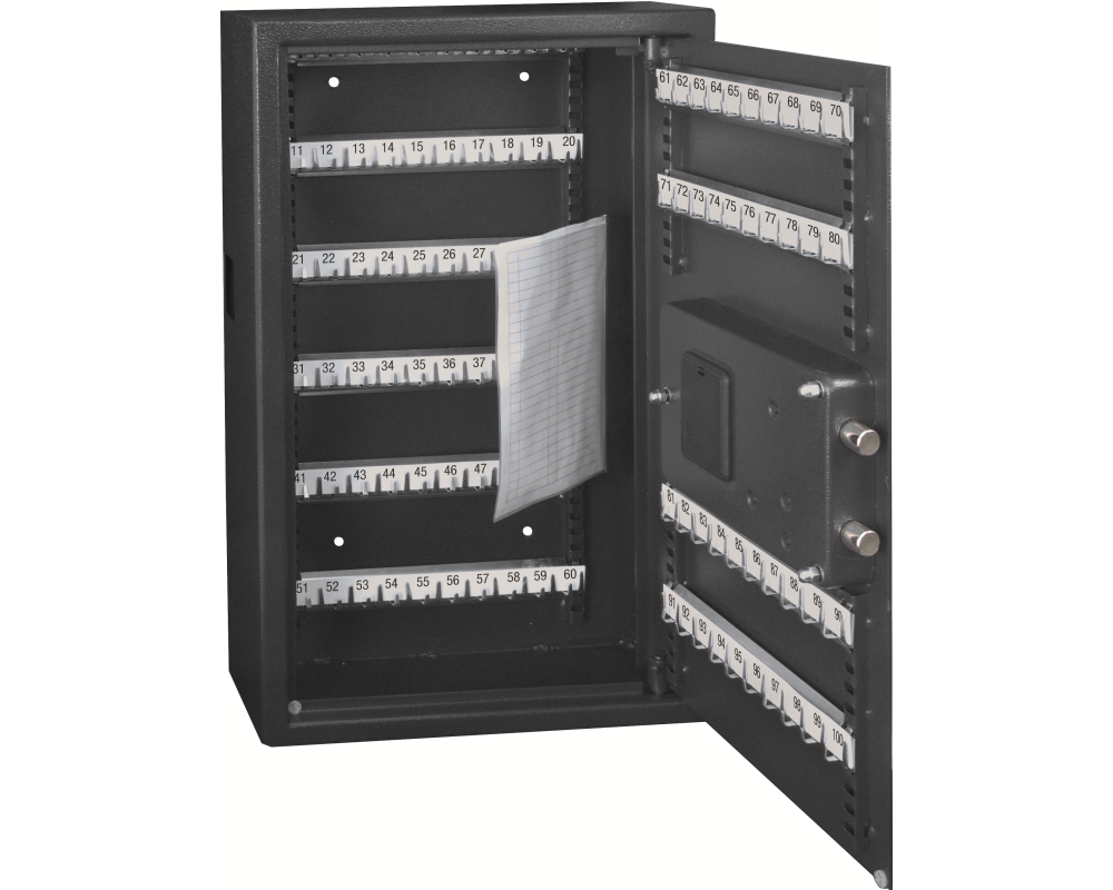 RIEFFEL SWITZERLAND Schlüsselkasten VT-SE grau VT-ST 100 SE 55x35x13cm 100 Haken