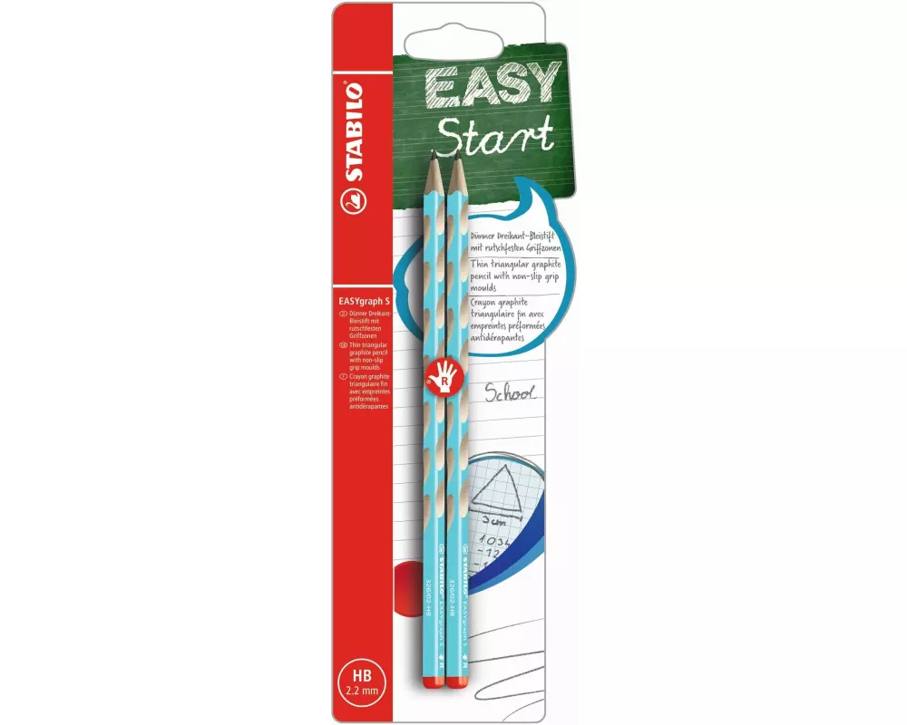STABILO Bleistift EASYgraph S für Rechtshänder, Blau