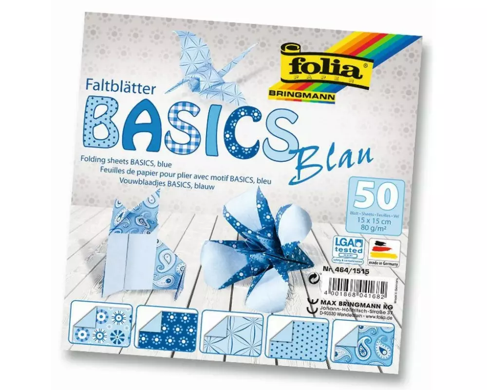 Folia Faltblätter Basics Blau