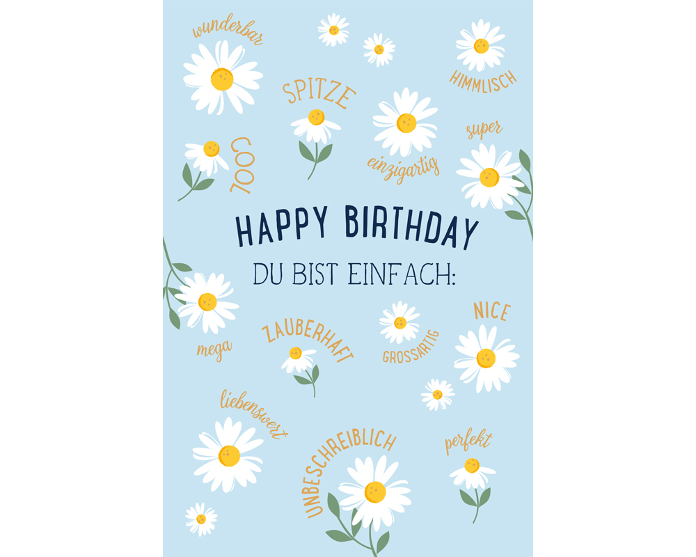 ABC Geburtstagskarte B6 51145 Happy Birthday