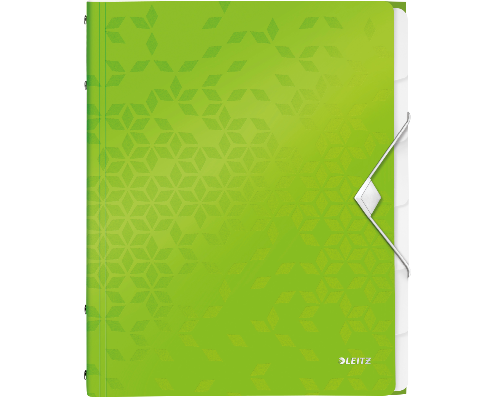 LEITZ Ordnungsmappe WOW PP A4 4633-00-54 grün 6-teilig