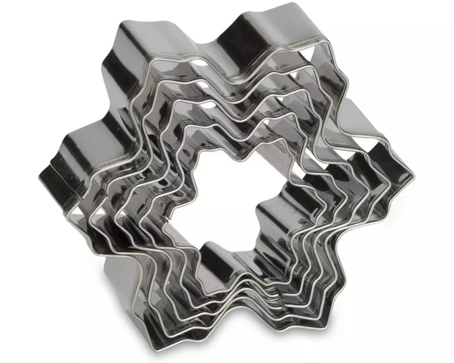 Patisse Patisse Guetzli-Ausstecher Schneeflocken Edelstahl Silber