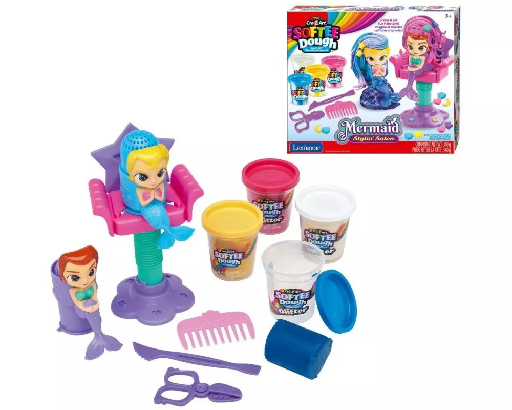 Cra-Z-Art Knetspiel Softee Dough Meerjungfrau Friseursalon