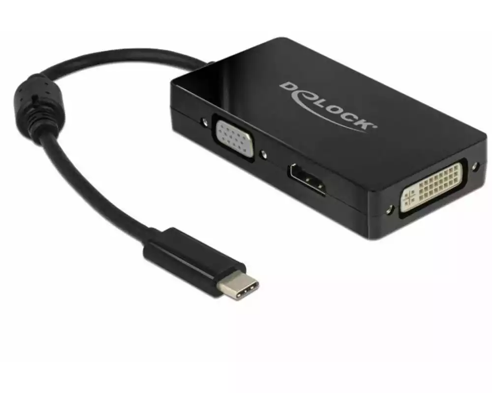 Delock Multiadapter 63925 USB-C - DVI-D/HDMI/VGA