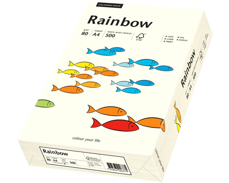 RAINBOW Papier naturweiss/01 A4 88042226 FSC, 80g 500 Blatt