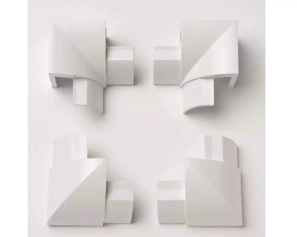 STEFFEN Zubehörset D-Line V30030 4 Stück, Weiss