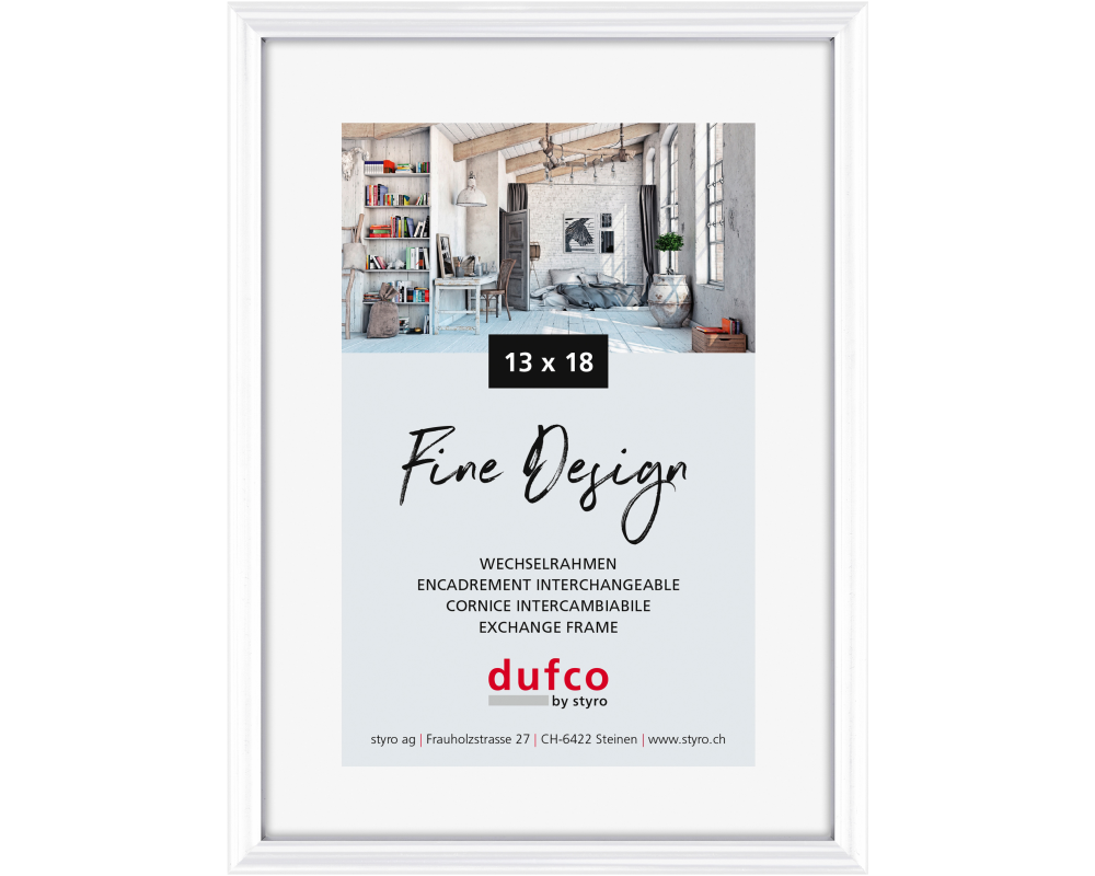 DUFCO Bilderrahmen 13x18cm 1400.40037 Fine Design weiss