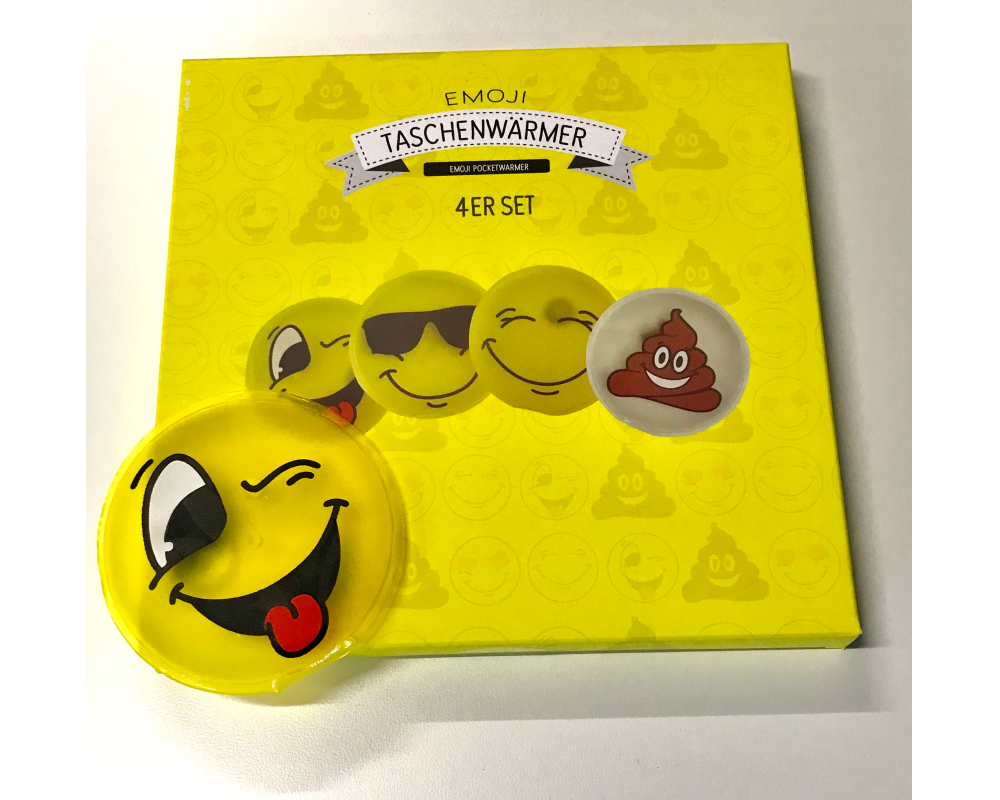 ROOST Taschenwärmer 4-Set 512609.8 Smiley, ass. 9cm