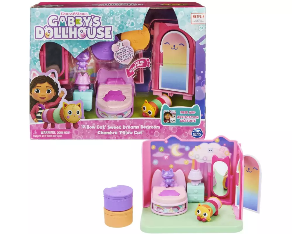 Spinmaster Gabby's Dollhouse Pillows Schlafzimmer Deluxe Rooms