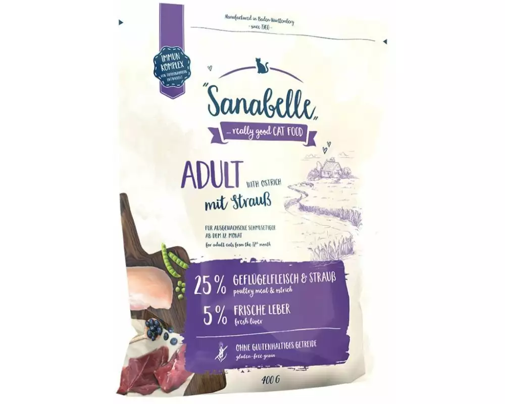 Sanabelle Trockenfutter Adult Strauss, 0.4 kg