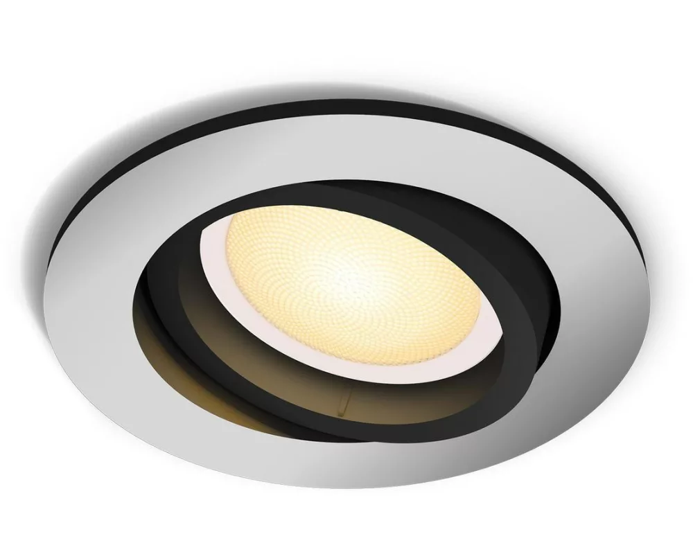 Philips Hue White Ambiance Milliskin Einbauspot Rund Aluminium