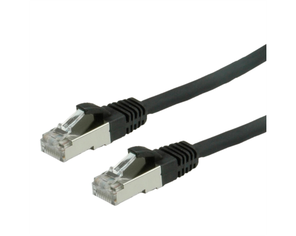 VALUE Patchkabel Cat.6 (Class E) S/FTP (PiMF), LSOH, schwarz, 2 m