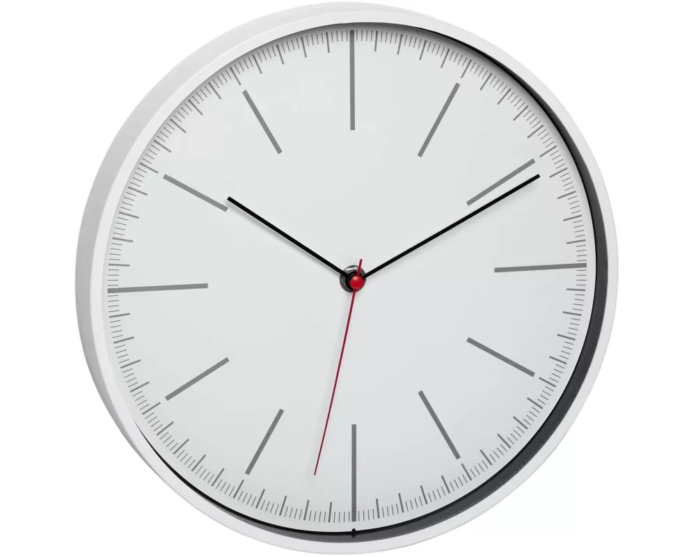 TFA Dostmann Wanduhr Ø 28 cm, Weiss