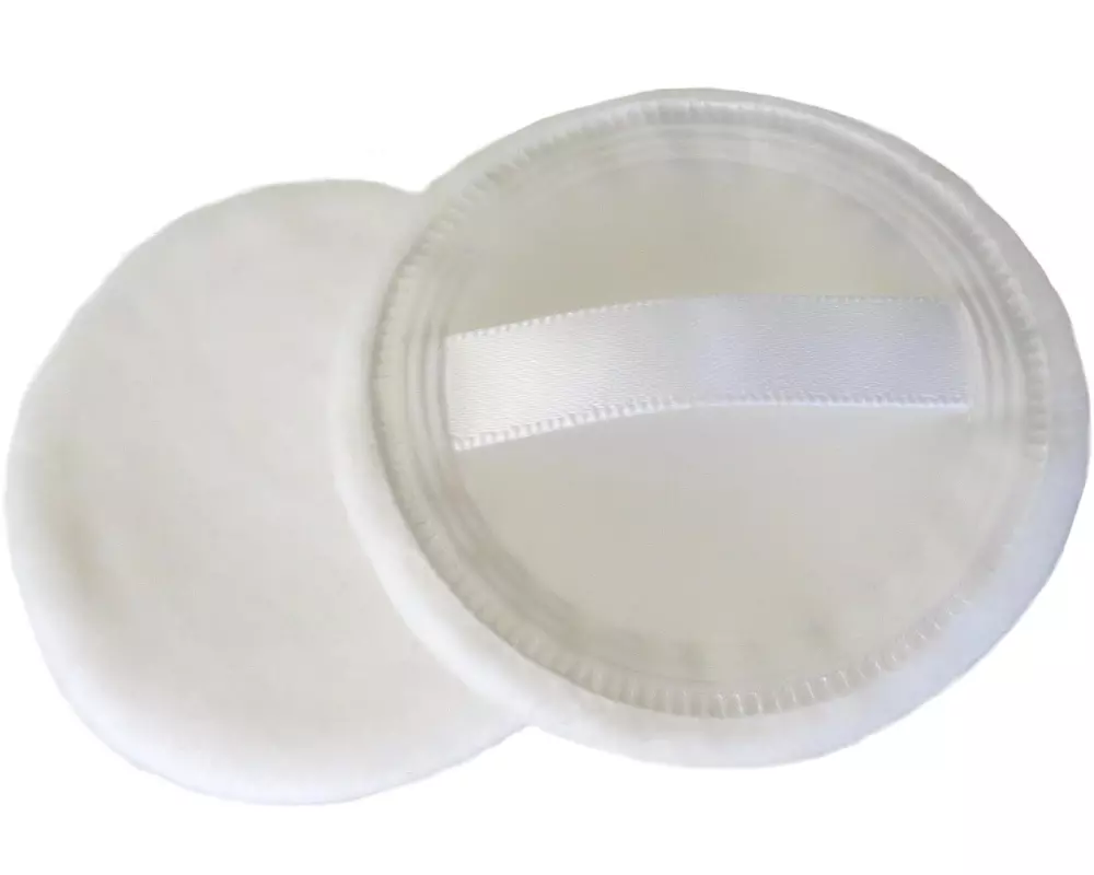 Herba Puderquaste Rund Weiss, 2 Stück