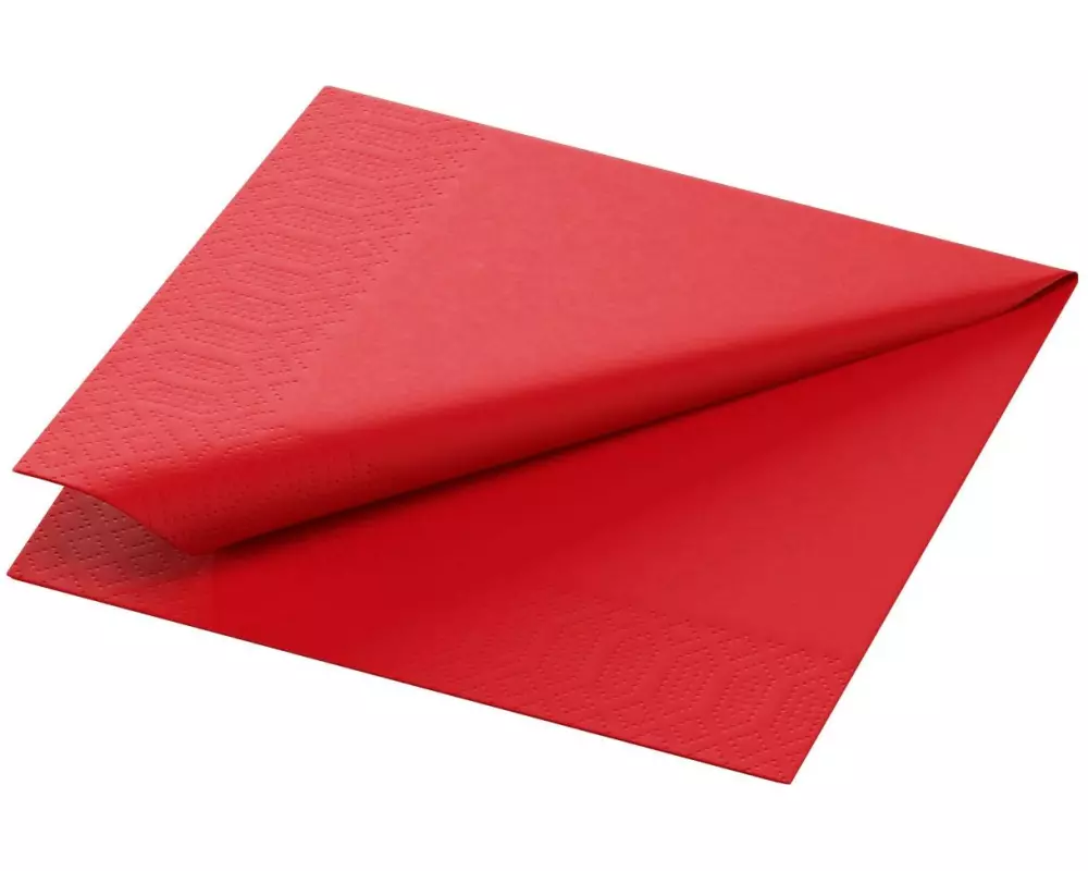 Duni Papierservietten Tissue 24 cm x 24 cm, 250 Stück, Rot