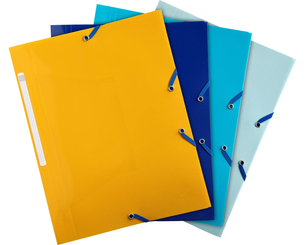 EXACOMPTA Gummibandmappe A4 55110E sortiert PP, 3 Klappen