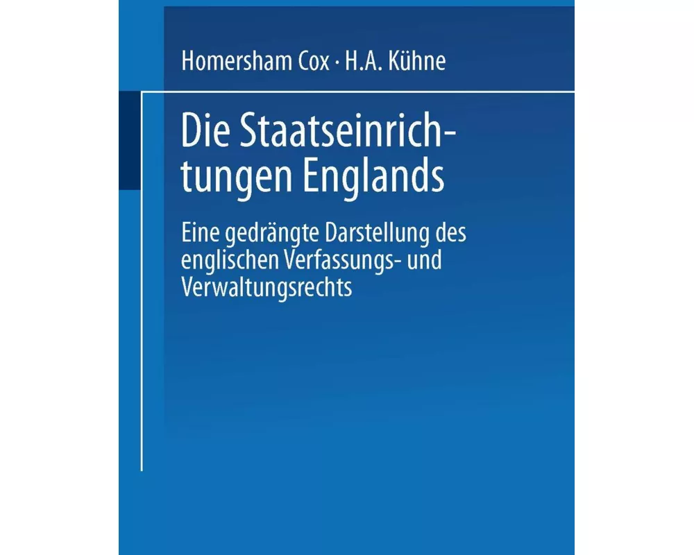 Die Staatseinrichtungen Englands