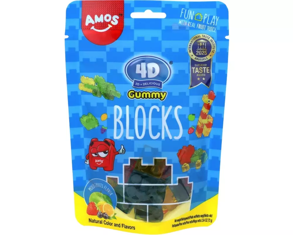 Amos 4D Gummy Blocks 72 g