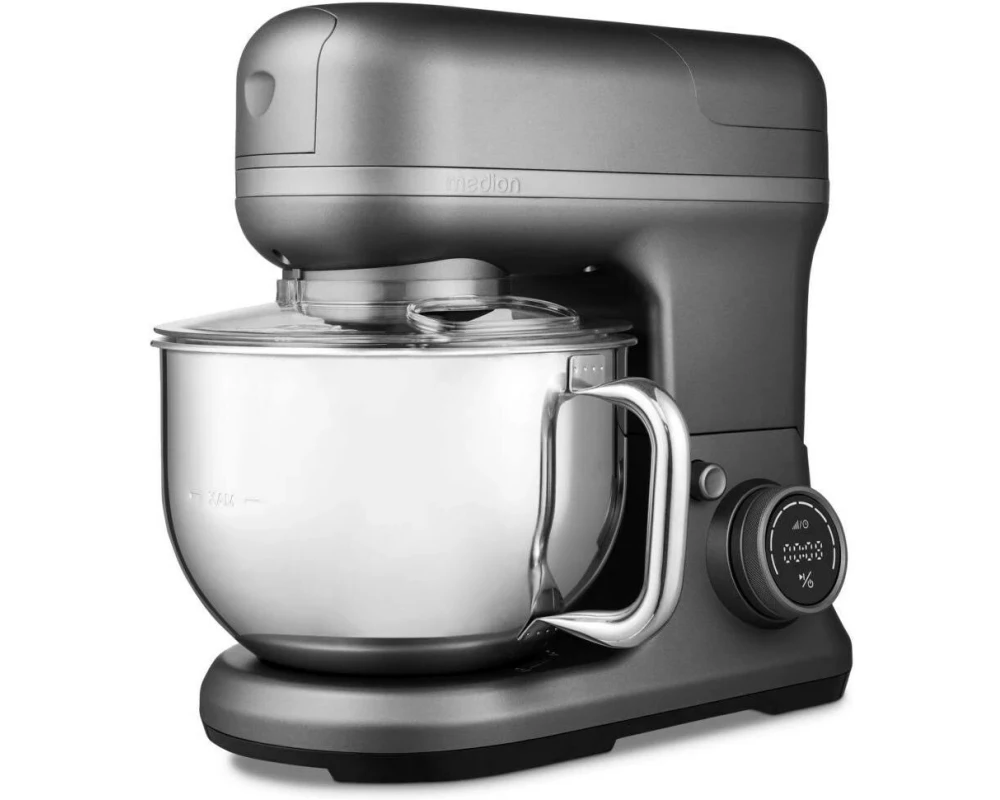 Medion Küchenmaschine 4in1, Grau/Silber