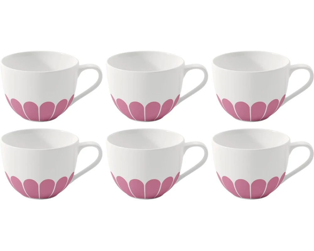 Villeroy & Boch Kaffeetasse Fleur 160 ml, 6 Stück, Rosa