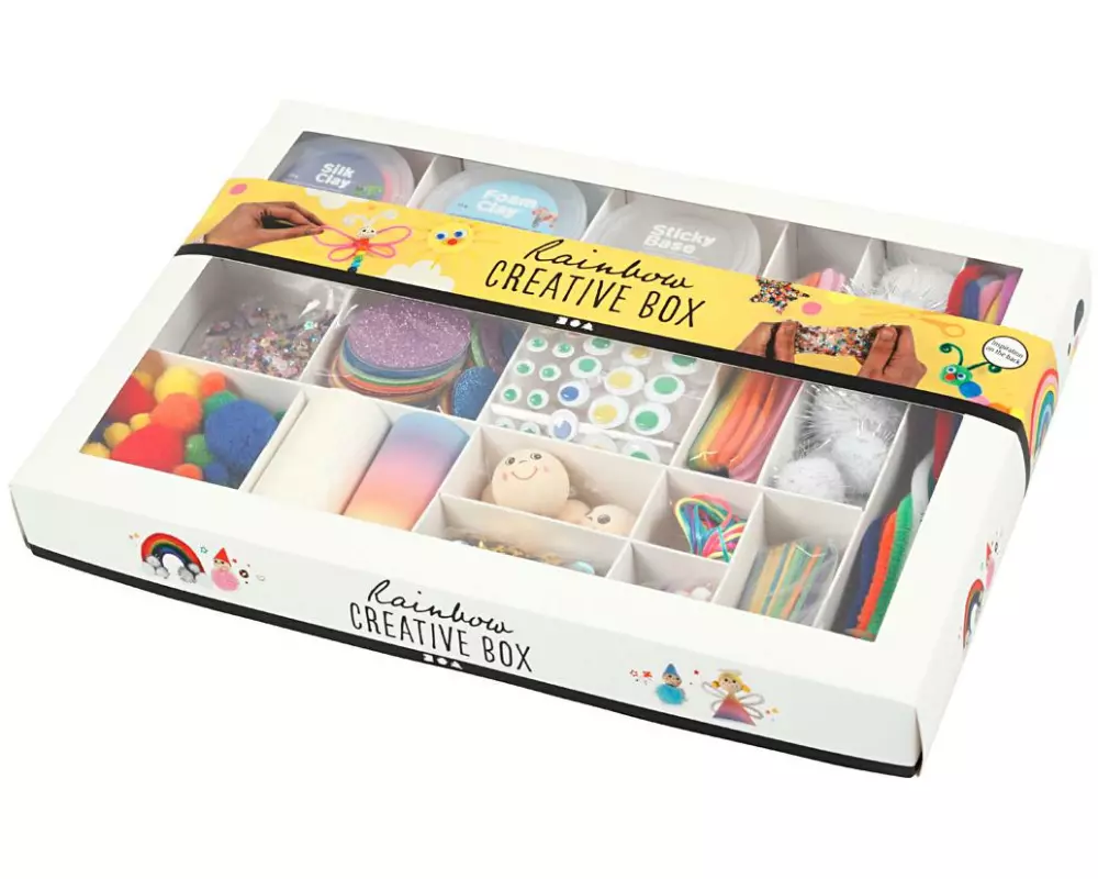 Creativ Company Bastelset Kreativbox Regenbogen 16-teilig