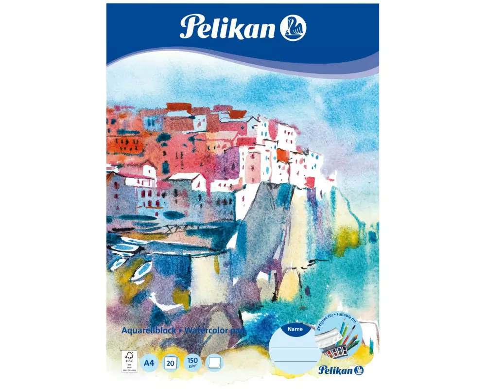 Pelikan Aquarellblock A4, 20 Blatt