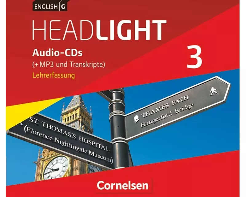 English G Headlight, Allgemeine Ausgabe, Band 3: 7. Schuljahr, Audio-CDs (Vollfassung), Audio-Dateien auch als MP3