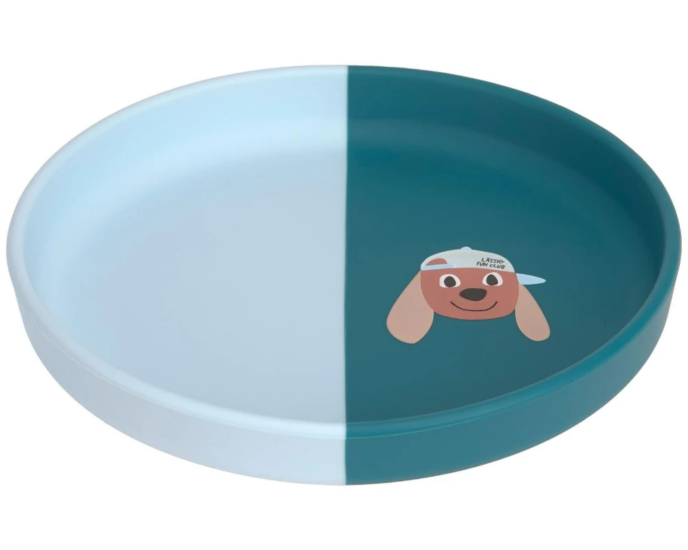 Lässig Kinderteller Tiny Team Dog Blau