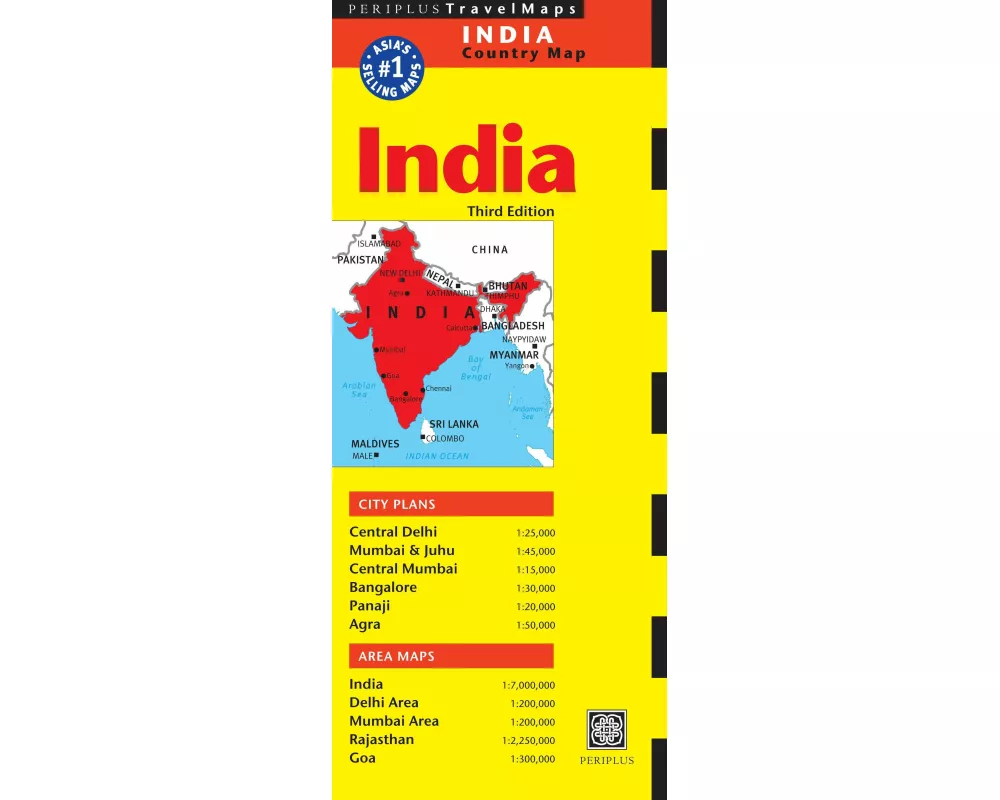 India Travel Map Third Edition