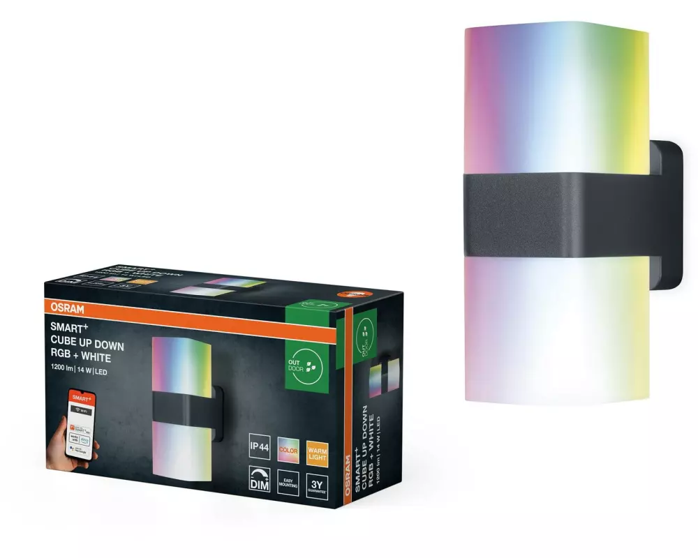 OSRAM Outdoor Wandleuchte Smart+ Cube Multicolor UpDown RGBW