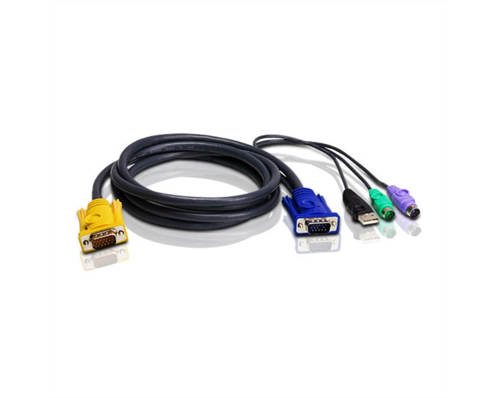 ATEN 2L-5303UP PS/2 VGA Anschlusskabel, schwarz, 3 m