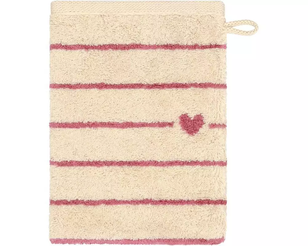 Cawö Waschhandschuh Heart Beats 16 x 22 cm, Pink