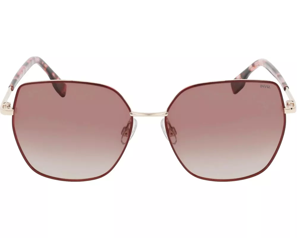 INVU. Sonnenbrille Ione Gold / Burgundy, polarisiert mit Etui
