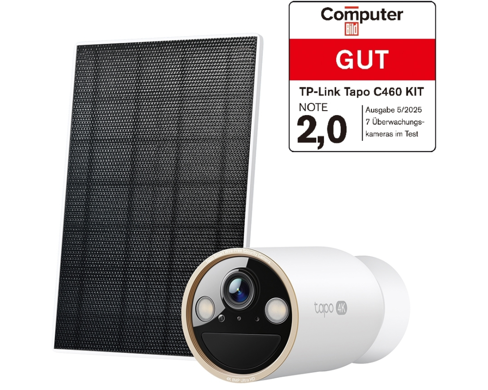 TP-Link Netzwerkkamera C460 inkl. Solarpanel Tapo A201