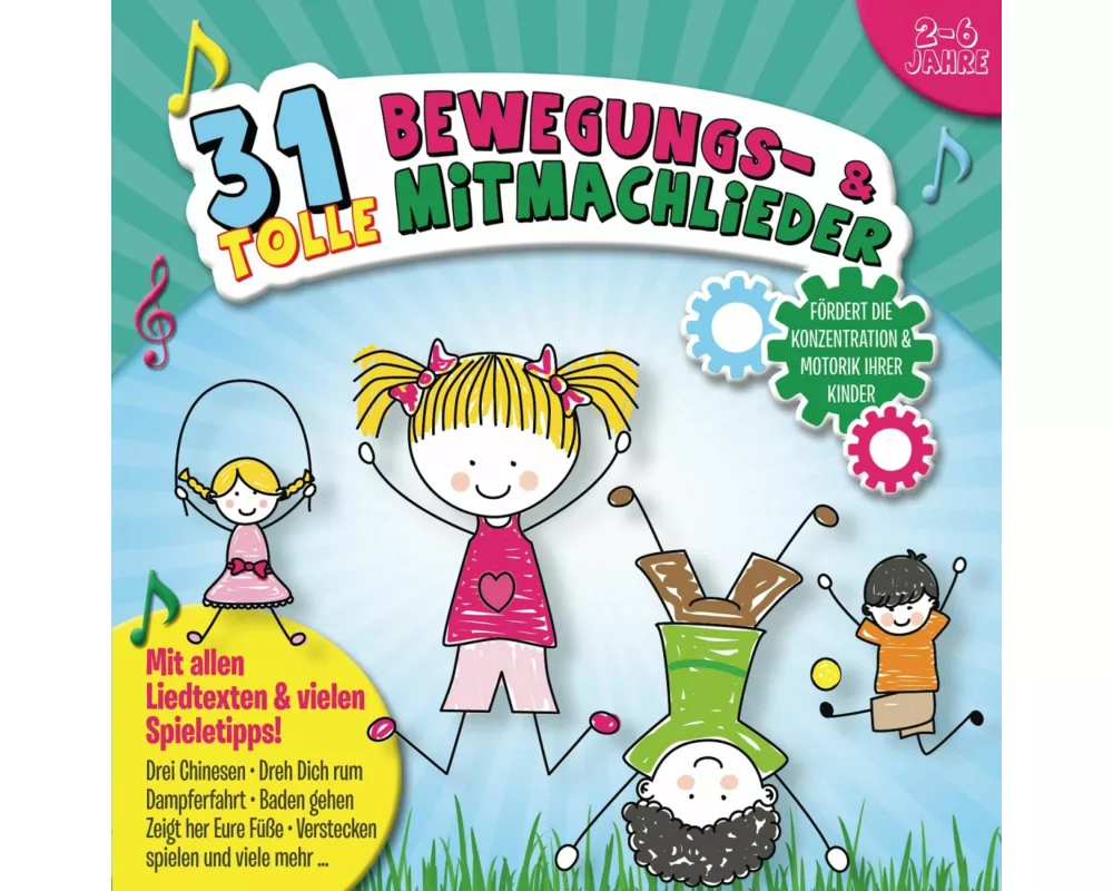 31 tolle Bewegungs- und Mitmachlieder