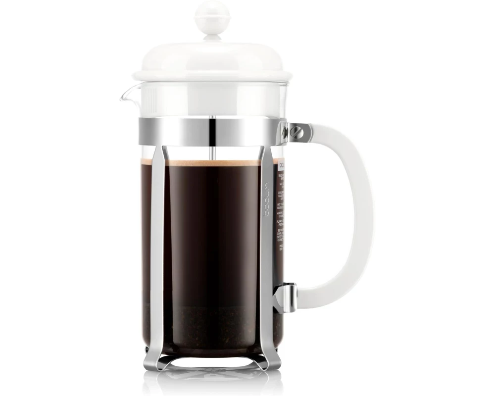 Bodum Kaffeebereiter Caffettiera 1 l, Weiss/Edelstahl