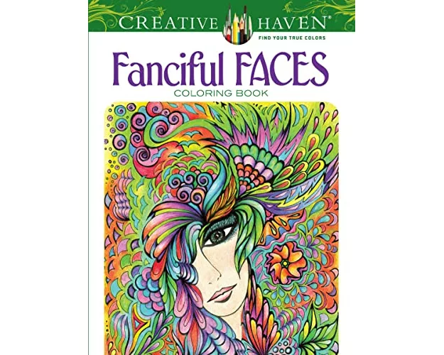 Creative Haven Fanciful Faces Coloring Book