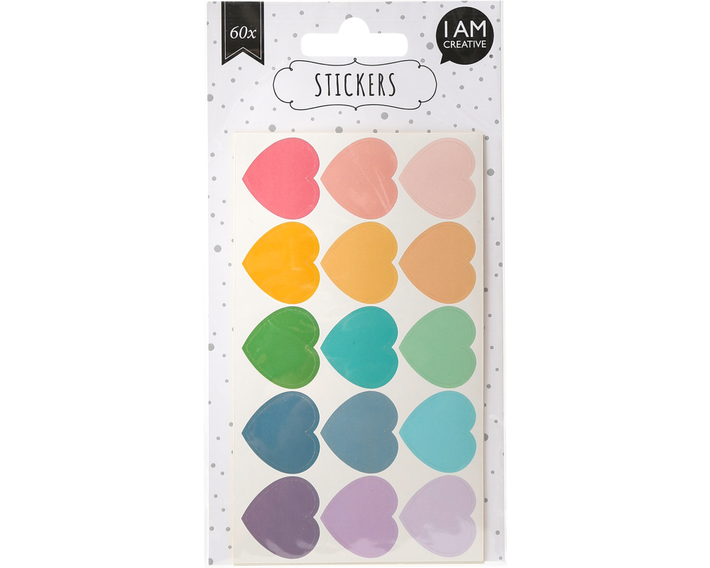 I AM CREATIVE Sticker Herz, 4087.83 matt, 4 Blatt
