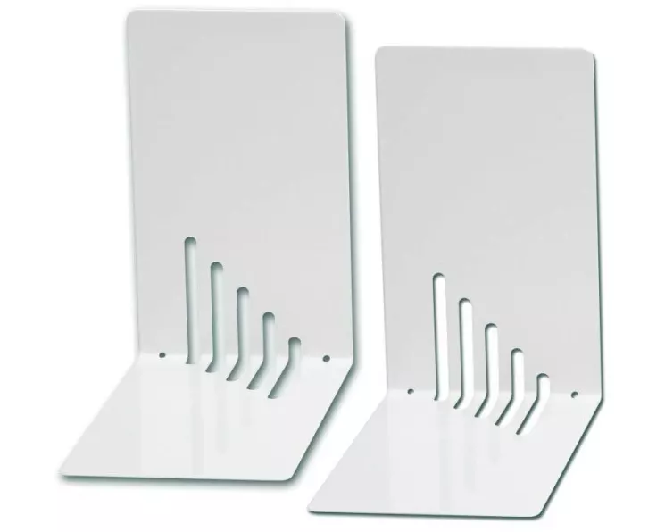 Maul Buchstützen-Set S Weiss, Metall