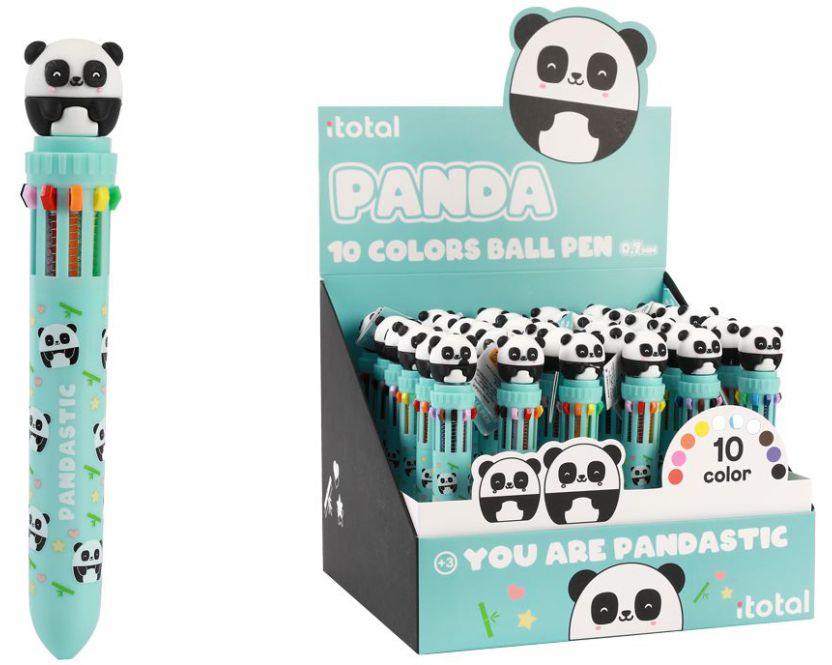 ROOST Multicolorstift Panda XL2370I 10 Farben