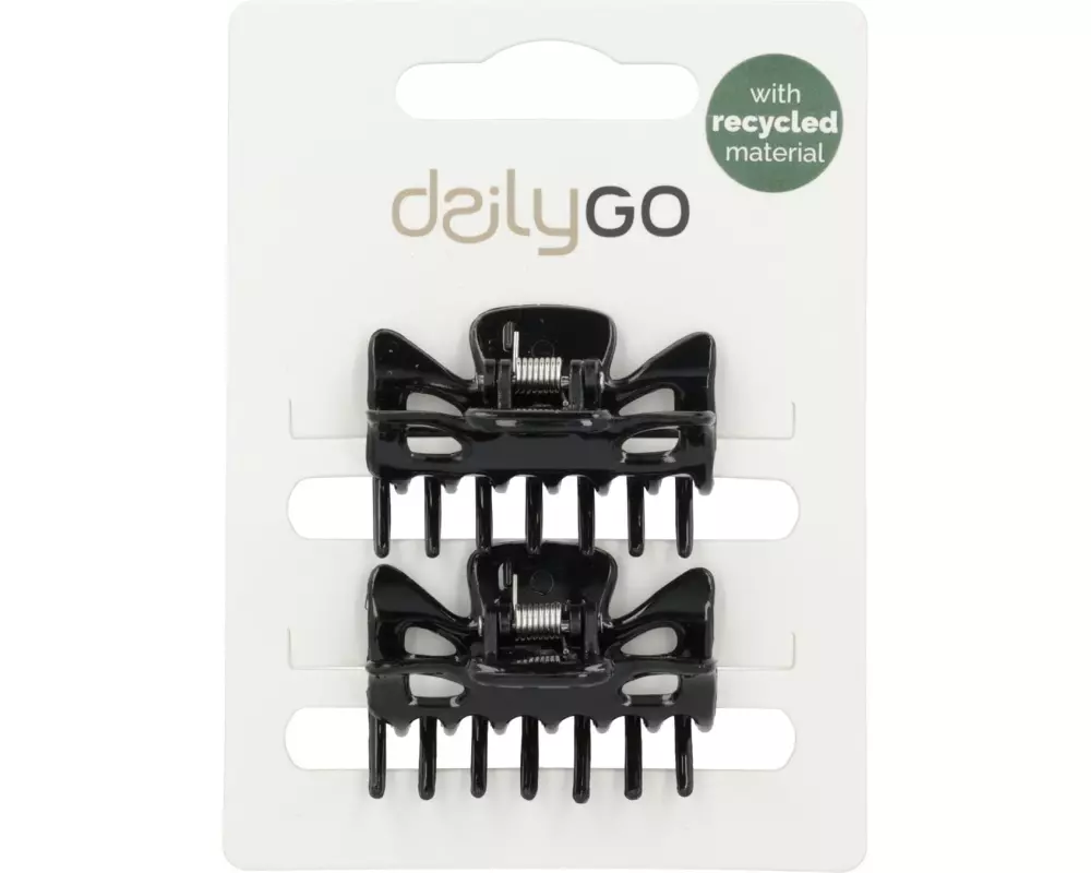 DailyGo Haarklemmen 2 Stück, Schwarz
