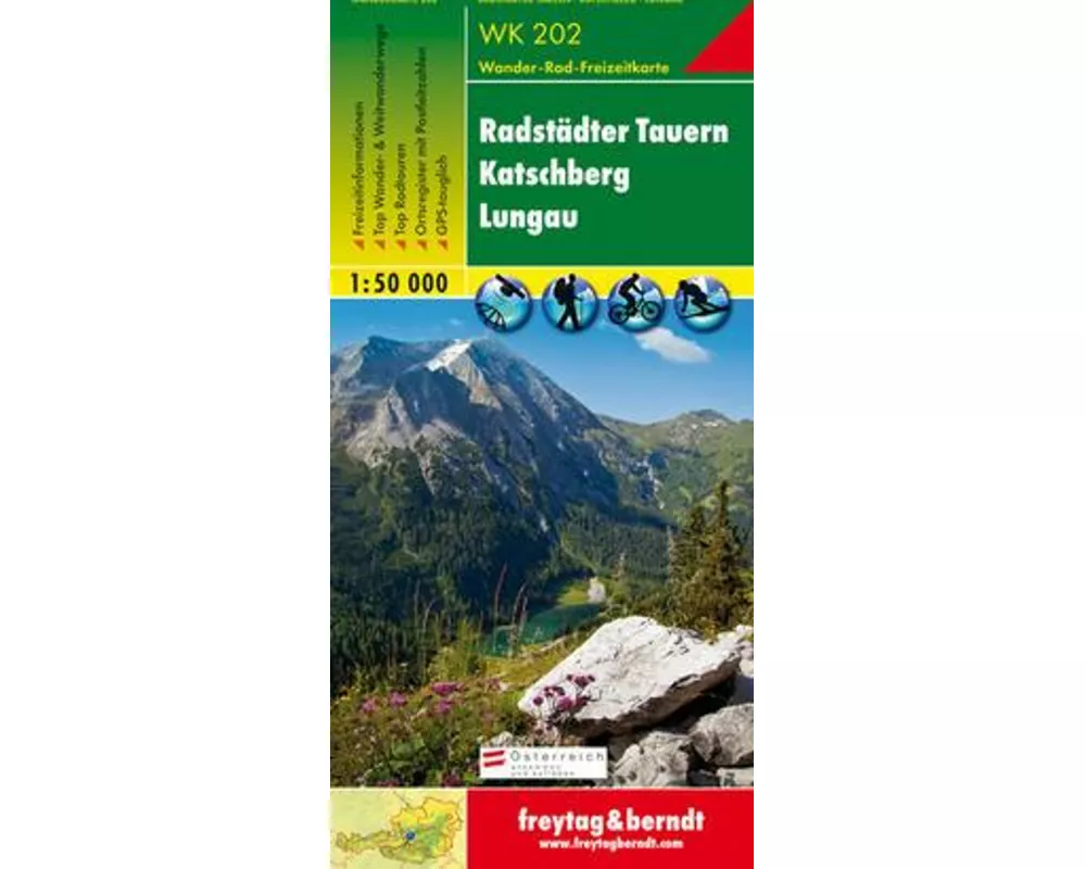WK 202 Radstädter Tauern - Katschberg - Lungau, Wanderkarte 1:50.000
