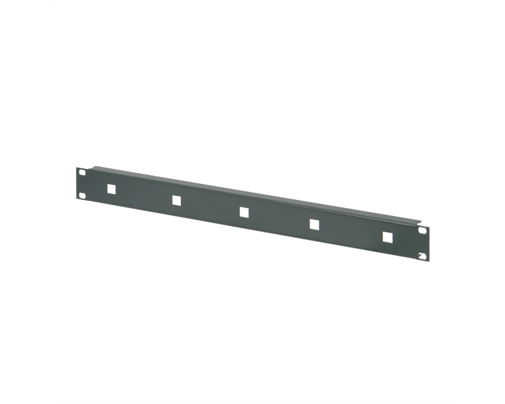 SCHROFF 19"-Frontplatte für Kabelösen - 19"FPL.1HE F.KAB.OES.RAL7021