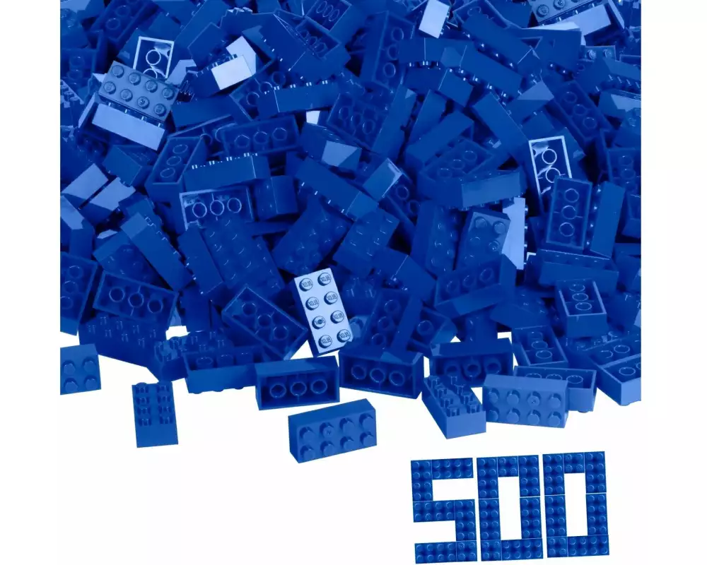 BLOX Bausteine 500 blaue 8er Steine lose