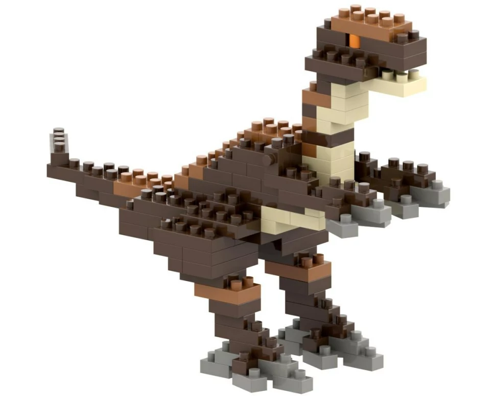 BRIXIES Bausteinmodell Velociraptor aus 116 Bausteinen