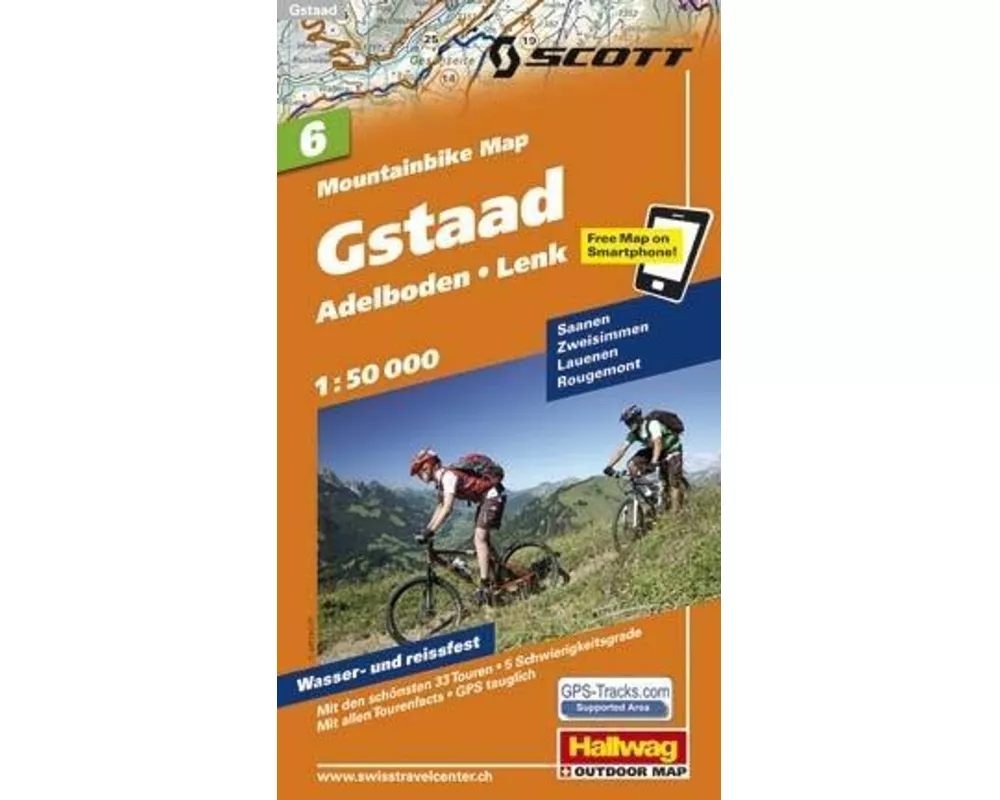 Hallwag Mountainbike-Karte 6 Gstaad 1:50.000