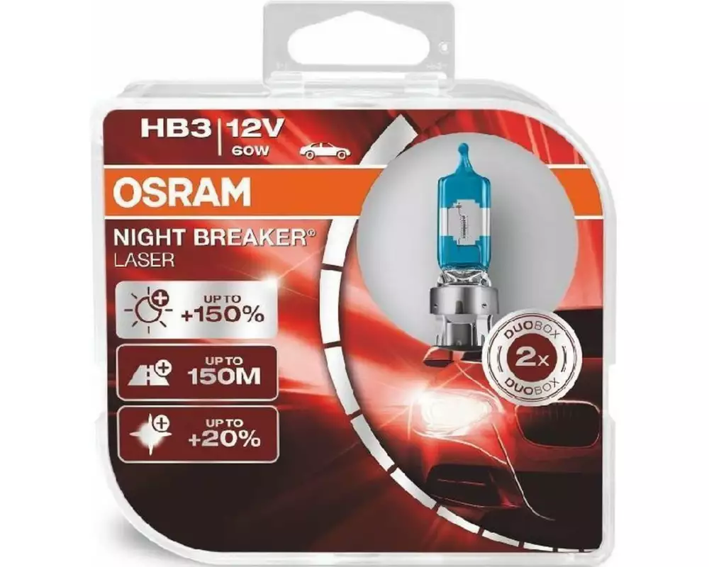 OSRAM Night Breaker Laser Duobox HB3 12V 60W P20d PKW